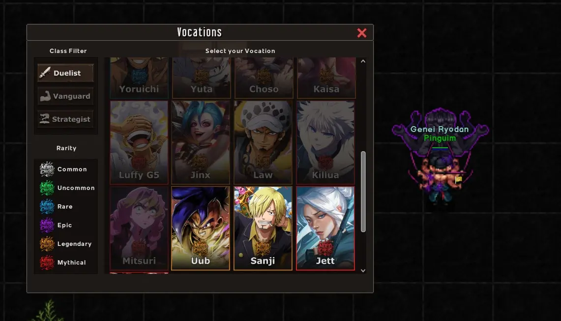 👥 Mais de 70 Personagens Jogáveis